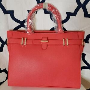 Just Fab Acclaimed Coral Satchel